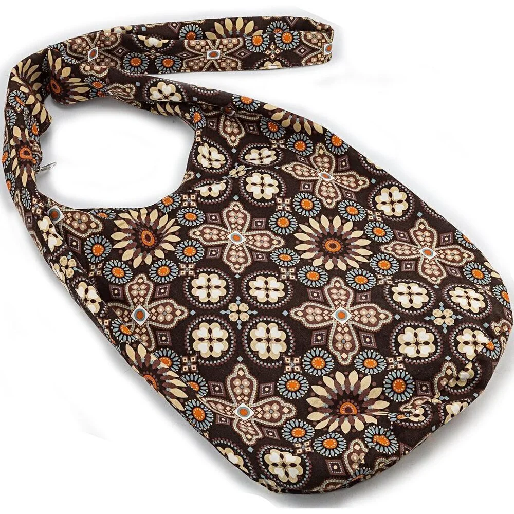 Hippie Cotton Crossbody Bag Unisex Large Sling Boho Shoulder Purse